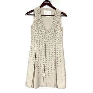 Karta Women’s Embellished Sparkle Sleeveless Mini Pleated Dress Sz XS Blush Pink